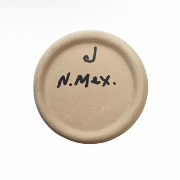 Vintage Native American Pottery Pillow Vase Jemez Pueblo Small Seedpot - Picture 2 of 2